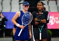 Iga Swiatek and Coco Gauff at the WTA Finals 2023. (Photo: Getty)